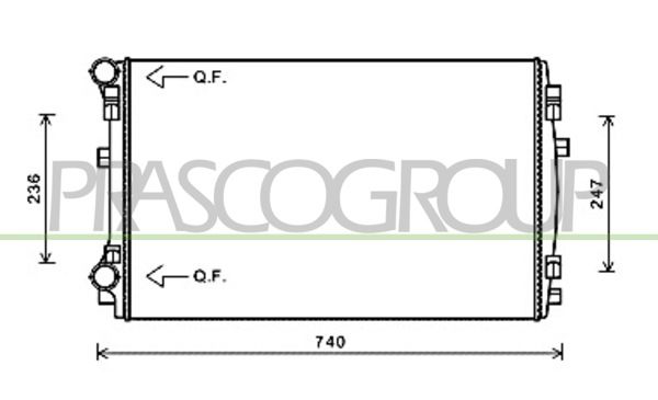 AD324R002 PRASCO Радиатор, охлаждение двигателя