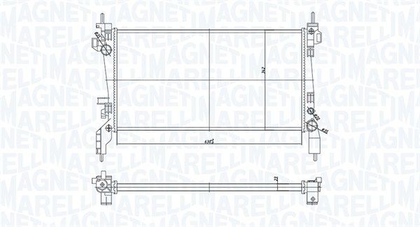 350213172600 MAGNETI MARELLI Радиатор, охлаждение двигателя