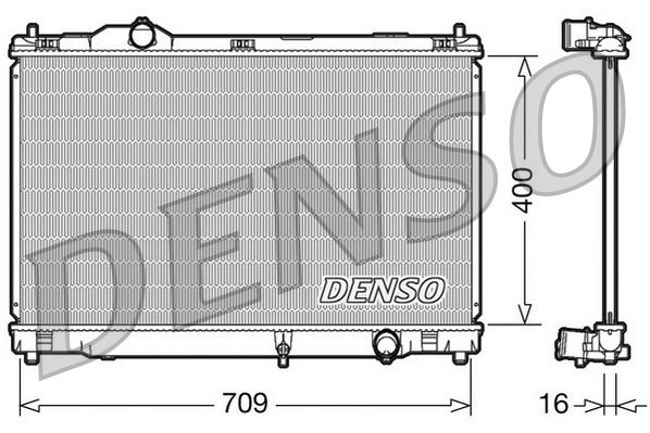 DRM51008 DENSO Радиатор, охлаждение двигателя