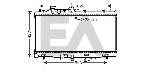 31R68042 EACLIMA Радиатор, охлаждение двигателя