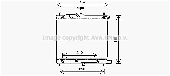 HY2454 AVA QUALITY COOLING Радиатор, охлаждение двигателя