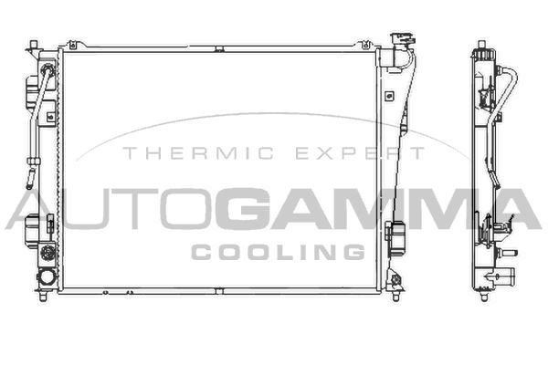 107390 AUTOGAMMA Радиатор, охлаждение двигателя