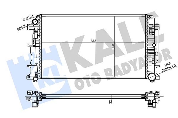 354980 KALE OTO RADYATÖR Радиатор, охлаждение двигателя