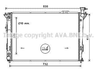 HY2352 AVA QUALITY COOLING Радиатор, охлаждение двигателя