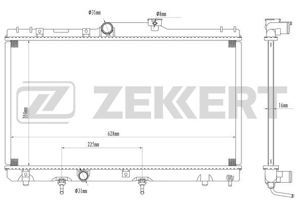 MK1581 ZEKKERT Радиатор, охлаждение двигателя