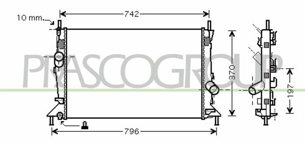 FD424R003 PRASCO Радиатор, охлаждение двигателя