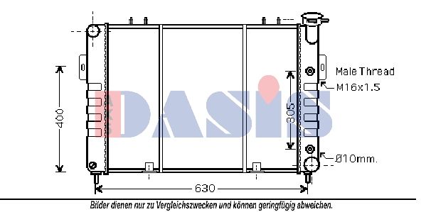 520108N AKS DASIS Радиатор, охлаждение двигателя