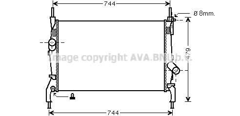 FD2404 AVA QUALITY COOLING Радиатор, охлаждение двигателя