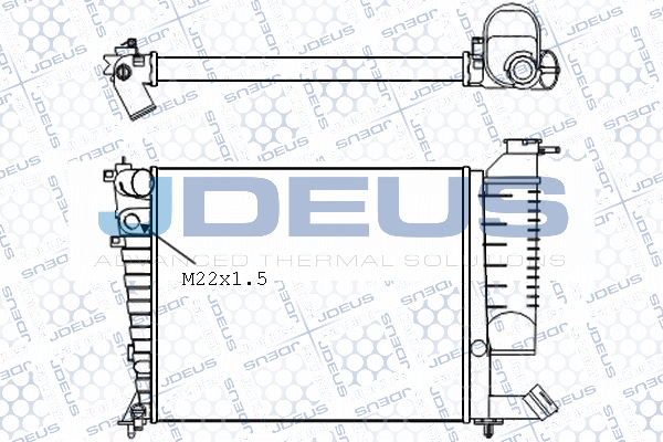 007M22 JDEUS Радиатор, охлаждение двигателя