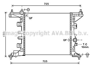 OL2568 AVA QUALITY COOLING Радиатор, охлаждение двигателя