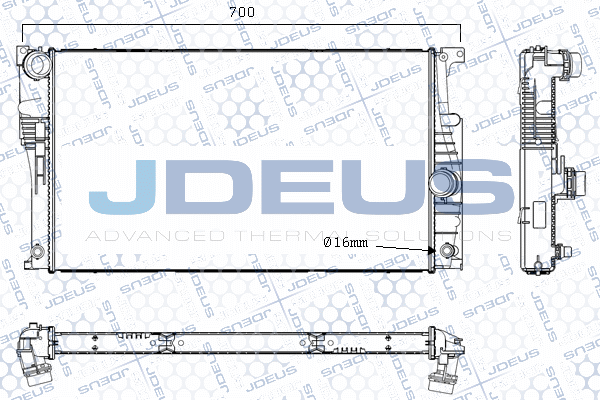 M0050780 JDEUS Радиатор, охлаждение двигателя