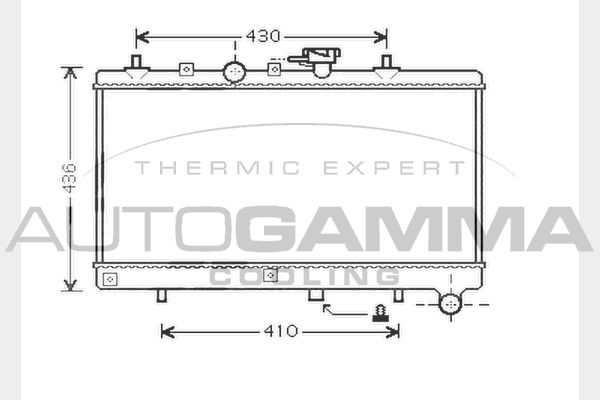 104276 AUTOGAMMA Радиатор, охлаждение двигателя