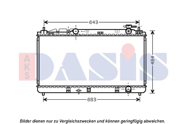 210234N AKS DASIS Радиатор, охлаждение двигателя