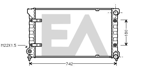 31R67002 EACLIMA Радиатор, охлаждение двигателя