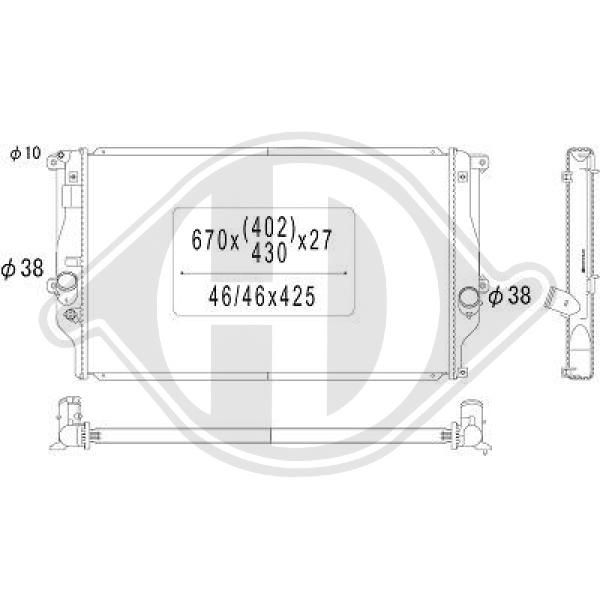 DCM3288 DIEDERICHS Радиатор, охлаждение двигателя