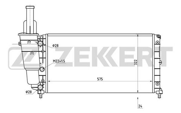 MK1310 ZEKKERT Радиатор, охлаждение двигателя