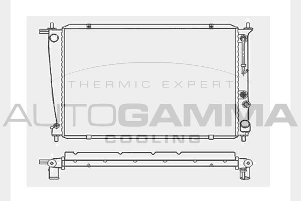 104047 AUTOGAMMA Радиатор, охлаждение двигателя