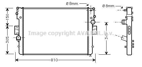 IVA2056 AVA QUALITY COOLING Радиатор, охлаждение двигателя