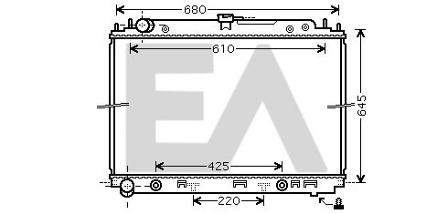 31R18187 EACLIMA Радиатор, охлаждение двигателя