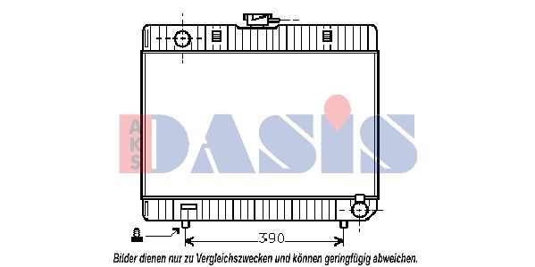 120270N AKS DASIS Радиатор, охлаждение двигателя