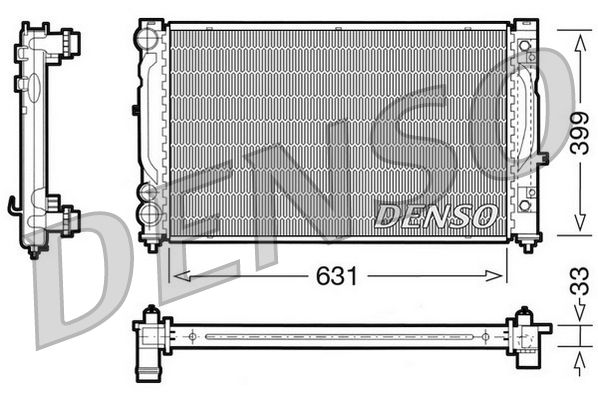 DRM02030 DENSO Радиатор, охлаждение двигателя