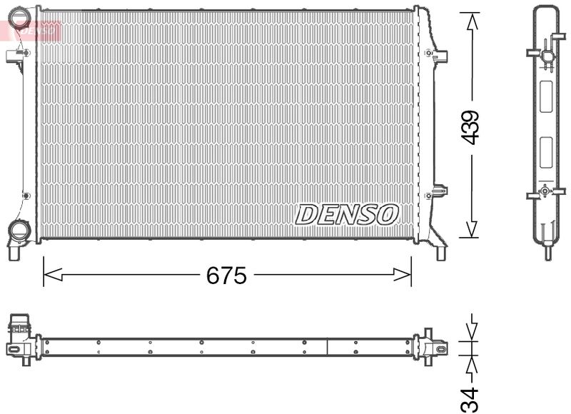 DRM02027 DENSO Радиатор, охлаждение двигателя