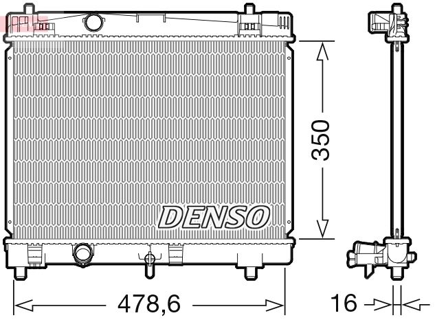 DRM50103 DENSO Радиатор, охлаждение двигателя