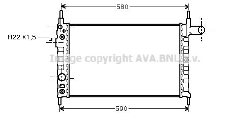 OL2163 AVA QUALITY COOLING Радиатор, охлаждение двигателя