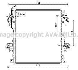 TO2604 AVA QUALITY COOLING Радиатор, охлаждение двигателя