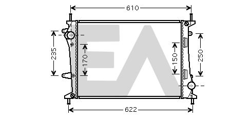 31R25057 EACLIMA Радиатор, охлаждение двигателя