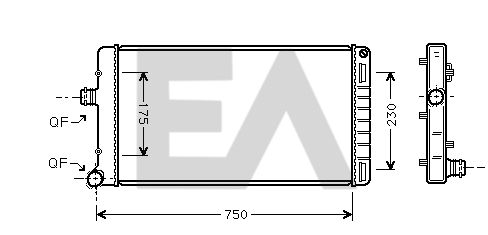 31R25095 EACLIMA Радиатор, охлаждение двигателя