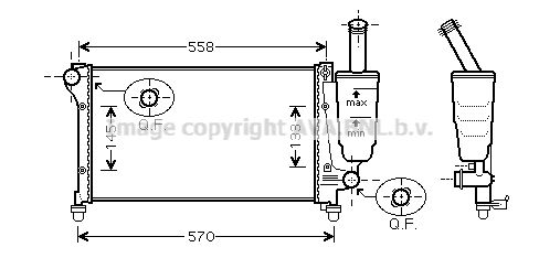 FT2291 AVA QUALITY COOLING Радиатор, охлаждение двигателя