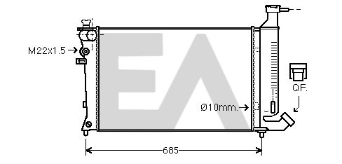 31R10079 EACLIMA Радиатор, охлаждение двигателя