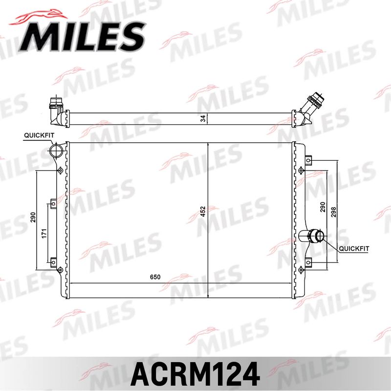 ACRM124 MILES Радиатор, охлаждение двигателя