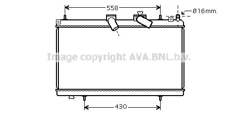 PE2296 AVA QUALITY COOLING Радиатор, охлаждение двигателя