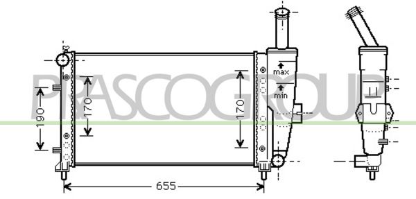 FT133R009 PRASCO Радиатор, охлаждение двигателя