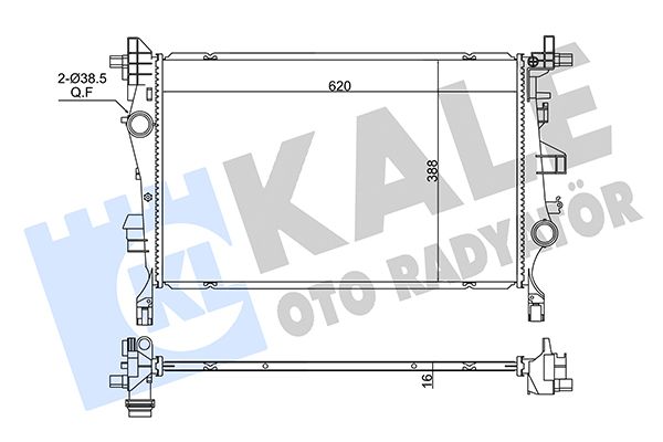362670 KALE OTO RADYATÖR Радиатор, охлаждение двигателя