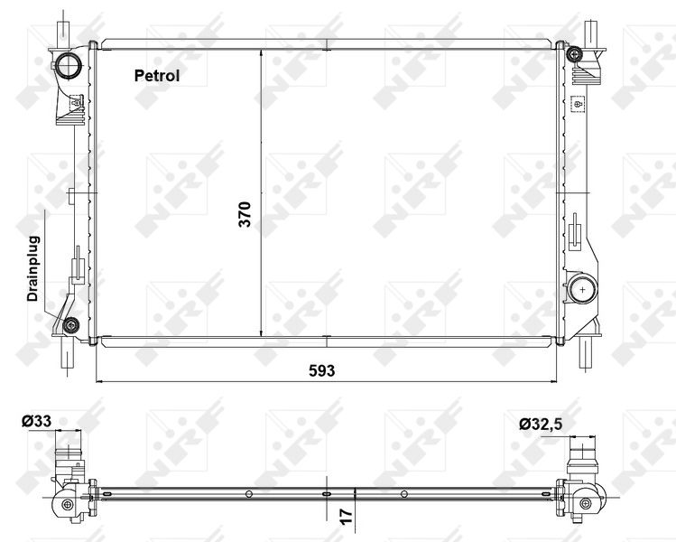 56041 NRF Радиатор, охлаждение двигателя