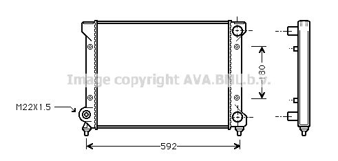 STA2033 AVA QUALITY COOLING Радиатор, охлаждение двигателя