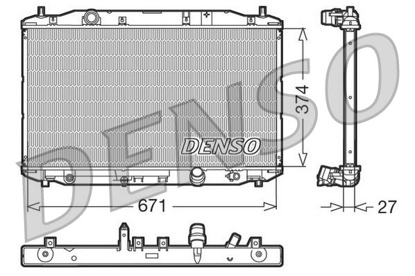 DRM40006 DENSO Радиатор, охлаждение двигателя