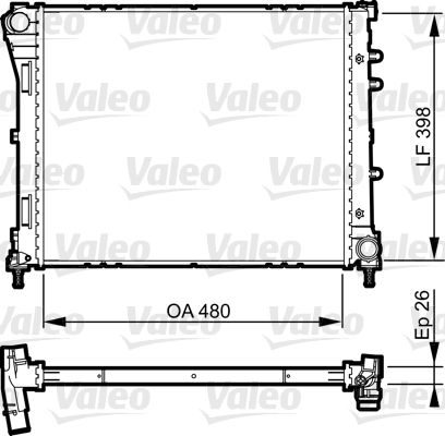 735273 VALEO Радиатор, охлаждение двигателя