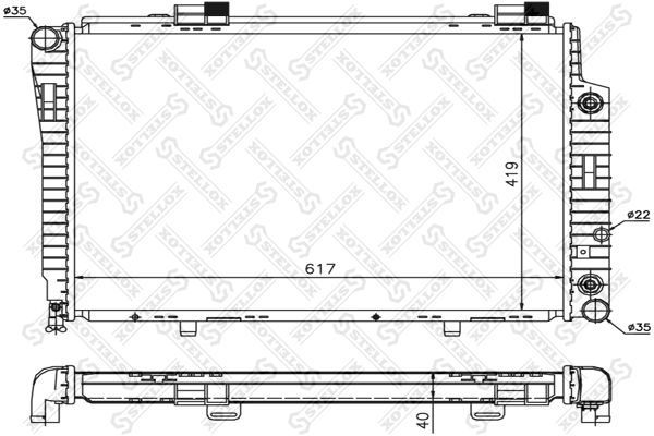 1025916SX STELLOX Радиатор, охлаждение двигателя