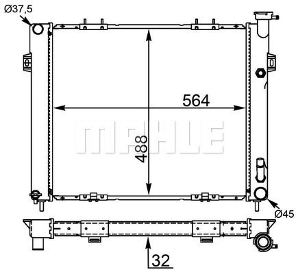 CR1571000S MAHLE Радиатор, охлаждение двигателя