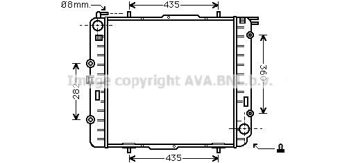 MS2038 AVA QUALITY COOLING Радиатор, охлаждение двигателя