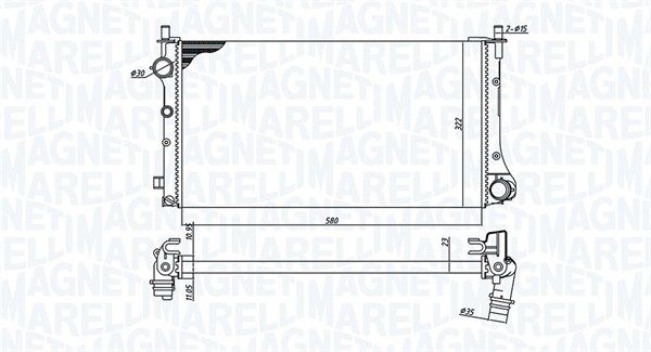 350213382000 MAGNETI MARELLI Радиатор, охлаждение двигателя