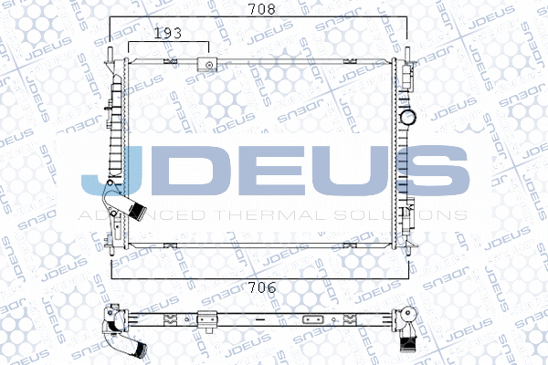 M0190790 JDEUS Радиатор, охлаждение двигателя