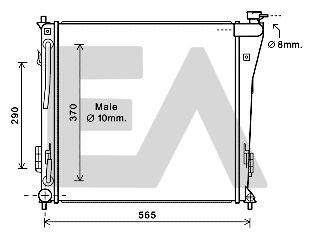 31R28091 EACLIMA Радиатор, охлаждение двигателя