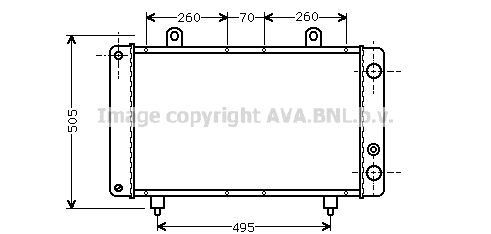 PE2032 AVA QUALITY COOLING Радиатор, охлаждение двигателя