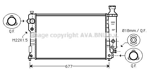 PEA2125 AVA QUALITY COOLING Радиатор, охлаждение двигателя