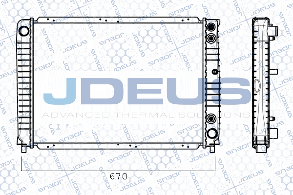 RA0310290 JDEUS Радиатор, охлаждение двигателя